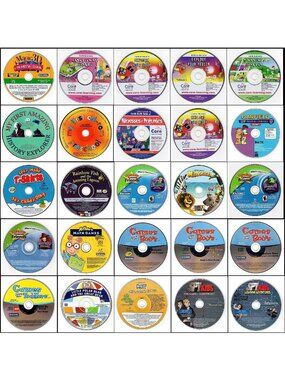 25 Vintage CD-ROM Kids Lot #8 (2003-2006)
